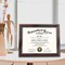 8.5x11 Certificate Diploma Frame,Solid Wood & UV Protection Acrylic,Glossy Cherry Finish with Gold Trim,2 Pack